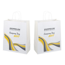 Пакет бумажный белый с печатью 250х150х350 3+3