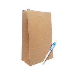 Бумажный пакет бурый с дном 190х110х280
