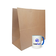 Бумажный пакет бурый с дном 320х150х300