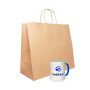Крафт-пакет з ручками бурый 320 х 150 х 300 мм
