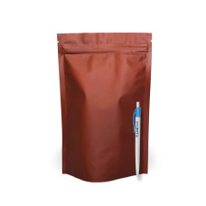 Дой-Пак с зип замком 500 г коричневый 180х280