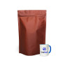 Дой-Пак с зип замком 1 кг коричневый 210х380