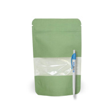 Дой-Пак 250г крафт хвоя 140х240 с зип замком и окном 