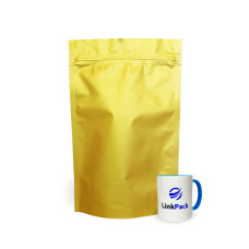 Дой-Пак с зип замком 1 кг золотой 210х380