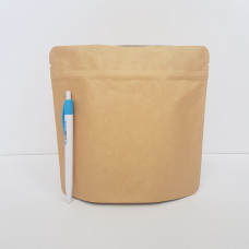 Дой-Пак с зип замком 300 г крафт металл 200х190