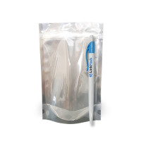 Дой-Пак с зип замком и прозрачной стороной 30 г серебро 85х140