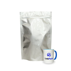 Дой-Пак с зип замком 1 кг серебряный 210х380