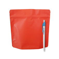 Дой-Пак Soft Touch с зип-замком 300 г терракот 200х190