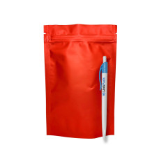 Дой-Пак с зип замком 150 г красный матовый 130х200