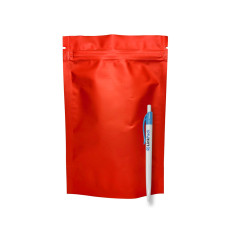 Дой-Пак с зип замком 250 г красный матовый 140х240