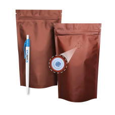 Дой-Пак 150 г коричневый 130х200 с клапаном для кофе