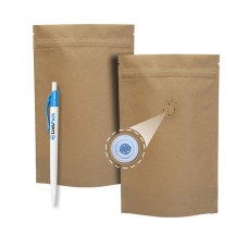 Дой-Пак 150 г крафт металл 130х200 с клапаном для кофе