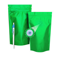 Дой-Пак 250 г лайм 140х240 с клапаном для кофе 