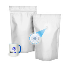 Дой-Пак 1 кг белый 210х380 с клапаном для кофе