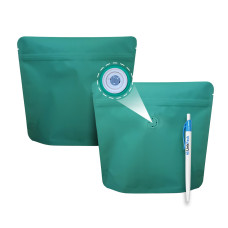 Дой-Пак Soft Touch с зип 300г хвоя 200х190 с клапаном для кофе