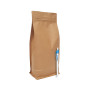 Пакет с плоским дном 1 кг крафт 145х90х340 боковой зип