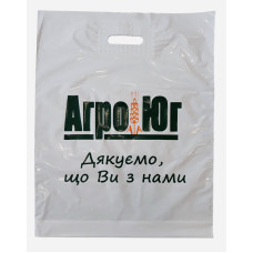 Пакет банан белый с логотипом 300х400